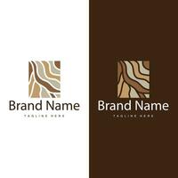 Wood logo design structure layers forest tree bark vector template