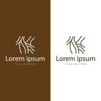 Wood logo design structure layers forest tree bark vector template