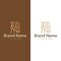 Wood logo design structure layers forest tree bark vector template