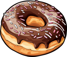 ai gegenereerd donut clip art ontwerp illustratie png