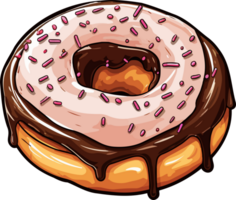 ai gegenereerd donut clip art ontwerp illustratie png