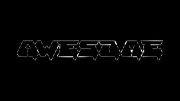 Awesome ascii animation loop on black background. Ascii code art symbols typewriter in and out effect with looped motion. video