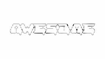 Awesome ascii animation loop on white background. Ascii code art symbols typewriter in and out effect with looped motion. video