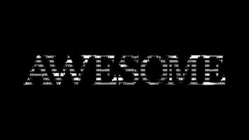 Awesome ascii animation on white background. Ascii art code symbols with shining and glittering sparkles effect backdrop. Attractive attention promo. video