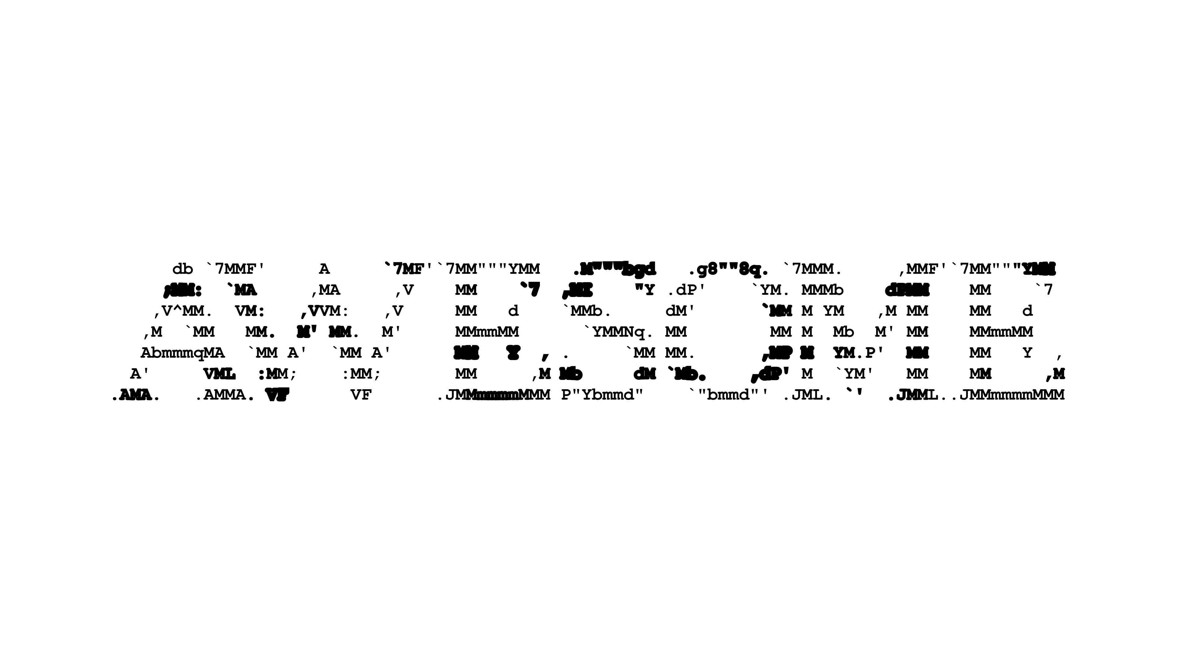 Awesome ascii animation loop on white background. Ascii code art