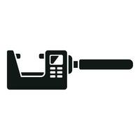 Laboratory digital micrometer icon simple vector. Number scale precise vector