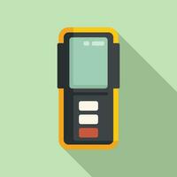 Deep laser meter icon flat vector. Screen lcd electric vector