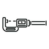 Digital micrometer tool icon outline vector. Vernier scale vector