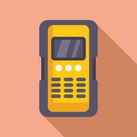 Modern laser meter icon flat vector. Tool device system vector