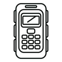 Laser meter icon outline vector. Level distance vector