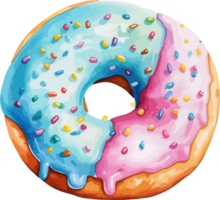 AI generated Doughnut clipart design illustration png