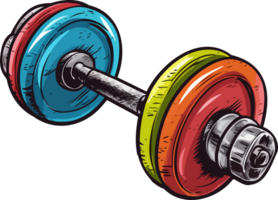 AI generated Dumbbell clipart design illustration png