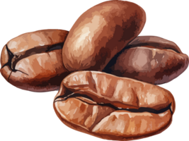 ai généré café haricot clipart conception illustration png