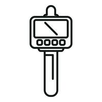 Digital speed radar icon outline vector. Tool speed limit vector