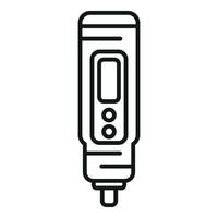 Food ph meter icon outline vector. Medical experiment solution vector
