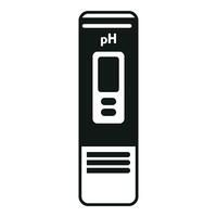 Computer ph meter icon simple vector. Soil measure vector