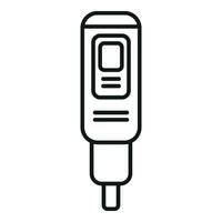 Ph meter probe icon outline vector. Soil test kit vector