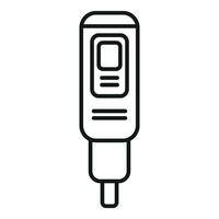 Ph meter probe icon outline vector. Soil test kit vector