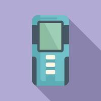 Digital laser meter icon flat vector. Scanner tool vector