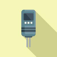 Ph meter icon flat vector. Acidic screen neutral vector