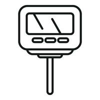 Probe test kit icon outline vector. Ph meter device vector