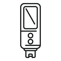 Computer ph meter icon outline vector. Sensor device vector