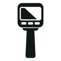 Speed radar camera icon simple vector. Flash gun limit vector