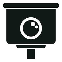 Cam stand control icon simple vector. Speed traffic cam vector