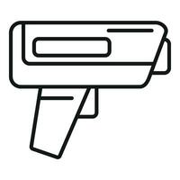 Gun control speed icon outline vector. Vehicle tool speed vector