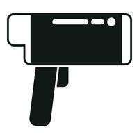 Speed radar alert icon simple vector. Vehicle tool vector