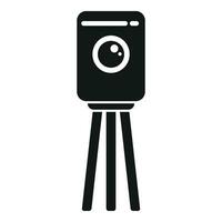 Stand limit control speed icon simple vector. Road traffic cam vector