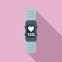Fitness band icon flat vector. Fitbit device vector