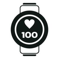 Round smart watch icon simple vector. Device digital system vector