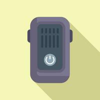 Power on tracker icon flat vector. Smart counter vector