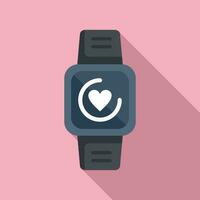 Data sport smartwatch icon flat vector. Healthcare equipment vector