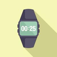 Data clock smartwatch icon flat vector. Network band app vector