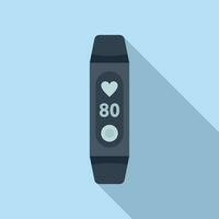 Data sport band icon flat vector. Device digital vector