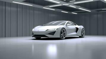 AI generated Futuristic sports vehicle car in the abstract style background photo