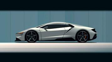 AI generated Futuristic sports vehicle car in the abstract style background photo