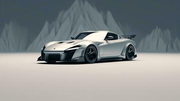 AI generated Futuristic sports vehicle car in the abstract style background photo