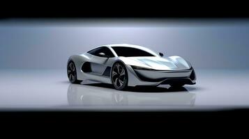 AI generated Futuristic sports vehicle car in the abstract style background photo