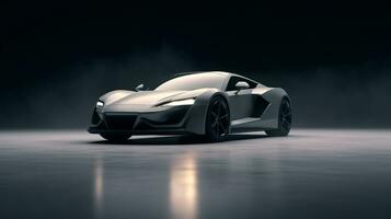 AI generated Futuristic sports vehicle car in the abstract style background photo