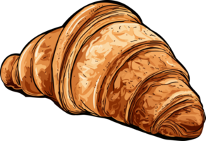 AI generated Croissant clipart design illustration png