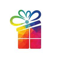 Gift box vector logo design.