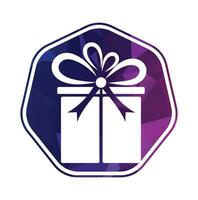 Gift box vector logo design.