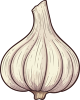 AI generated garlic clipart design illustration png