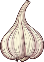 AI generated garlic clipart design illustration png