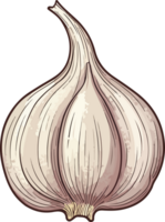 AI generated garlic clipart design illustration png