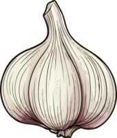 AI generated garlic clipart design illustration png