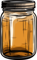 AI generated Glass jar clipart design illustration png